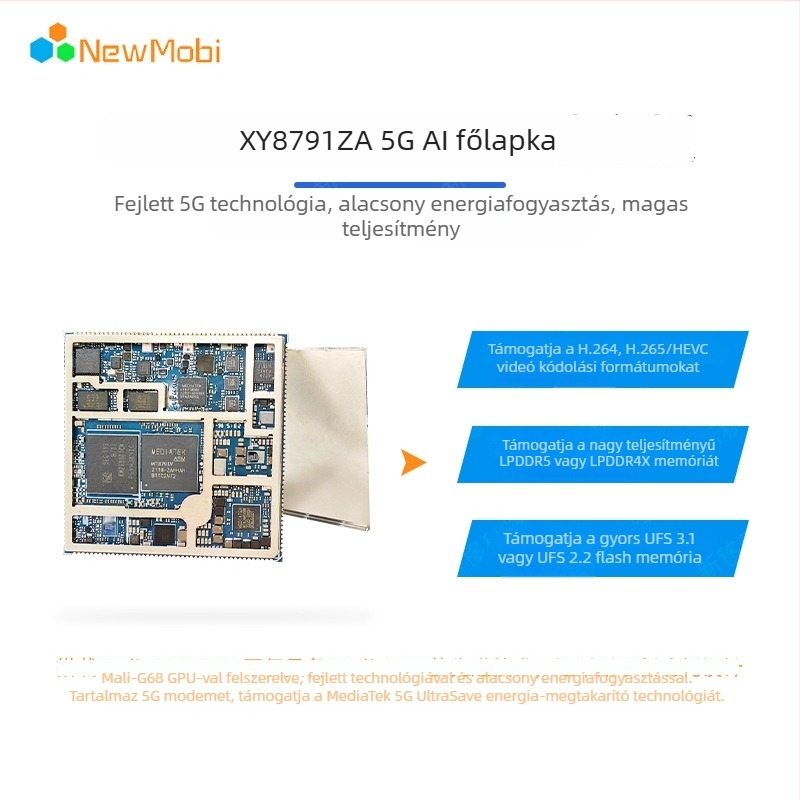 MT8791 Androidos okostelefon alaplap MTK MT8791, 2.0 GHz front-end busz, DDR3 akár 8 GB-ig, PCIe x16, integrált grafika