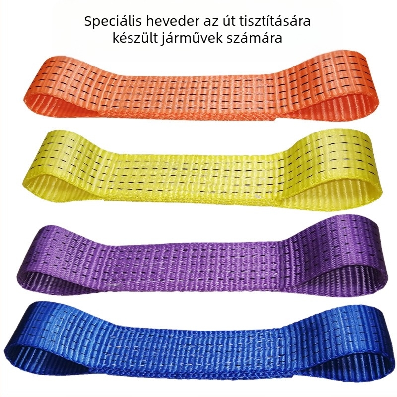 Vontató jármű kiegészítők: speciális keresztirányú heveder, magas szilárdságú poliészter, 5 tonnás teherbírás, modell: speciális heveder vontatáshoz, alkalmazás: keresztirányú kötél vontatáshoz