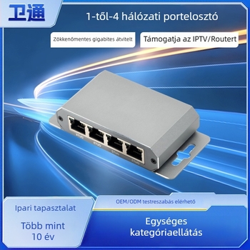 Giga Ethernet kapcsoló/elosztó, RJ45 portok 1–4, 1000 Mbps