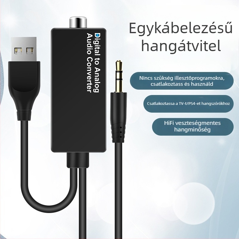 D15 digitális–analóg audio átalakító, koaxiális és optikai bemenettel a 3,5 mm-es kimenethez, DAC dekódolás, OEM elérhető