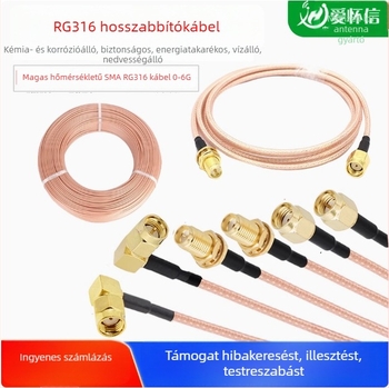 WiFi bővítő kábel SMA férfi–nő, GSM/3G/4G/5G vezeték nélküli antenna adapter RG316