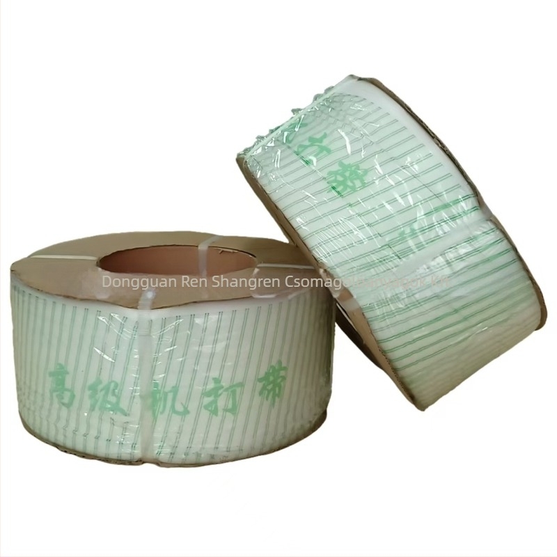 PP csomagoló szalag, Standard típus, 0,6 mm vastagság, húzószilárdság 230 kg, tekercs súlya 9,5 kg
