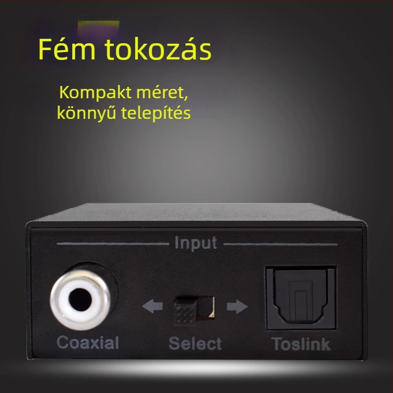 Oxygen GV-A001 koaxiális–optikai audió átalakító — SPDIF digitális AC3/Dolby/DTS támogatás, minden rendszerrel kompatibilis, 1 év garancia