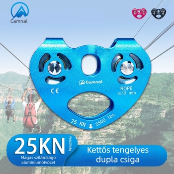 Canle kültéri dupla tengelyes, dupla görgős készlet hegymászáshoz és kábelátkeléshez, szív alakú, csomagolás 100 db