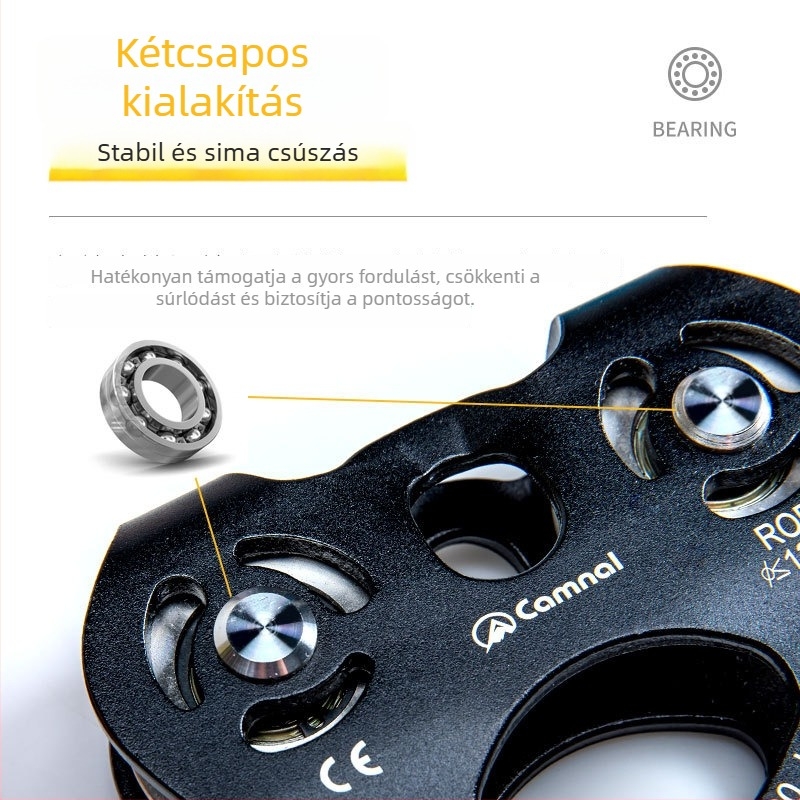 Canle kültéri dupla tengelyes, dupla görgős készlet hegymászáshoz és kábelátkeléshez, szív alakú, csomagolás 100 db