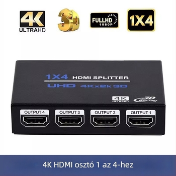 HDMI osztó 1x4, 4K UHD, 3D-kompatibilis, 2,5 Gbps sávszélesség, Oright OZF4