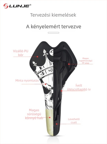 Lunje ZD01 PU bőr kerékpár nyereg hagyományos kerékpárokhoz