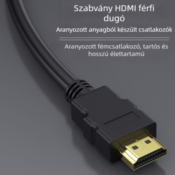 Cobolong HDMI osztó kábel 1x2, 1x férfi → 2x női csatlakozó, 1080p, HDMI verzió 1.4, PVC burkolat