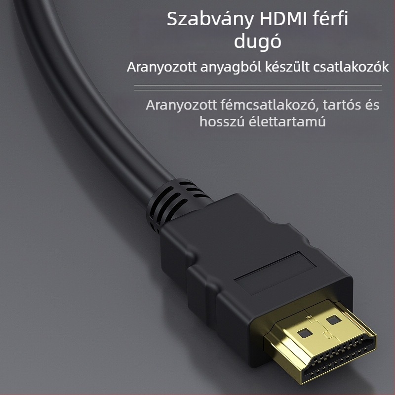 Cobolong HDMI osztó kábel 1x2, 1x férfi → 2x női csatlakozó, 1080p, HDMI verzió 1.4, PVC burkolat