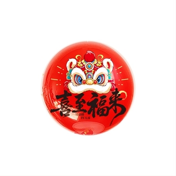 Bobo Ball lufi, PVC, kerek alak, Cartoon és szöveg mintázat, díszítés a Tavaszi Fesztiválhoz