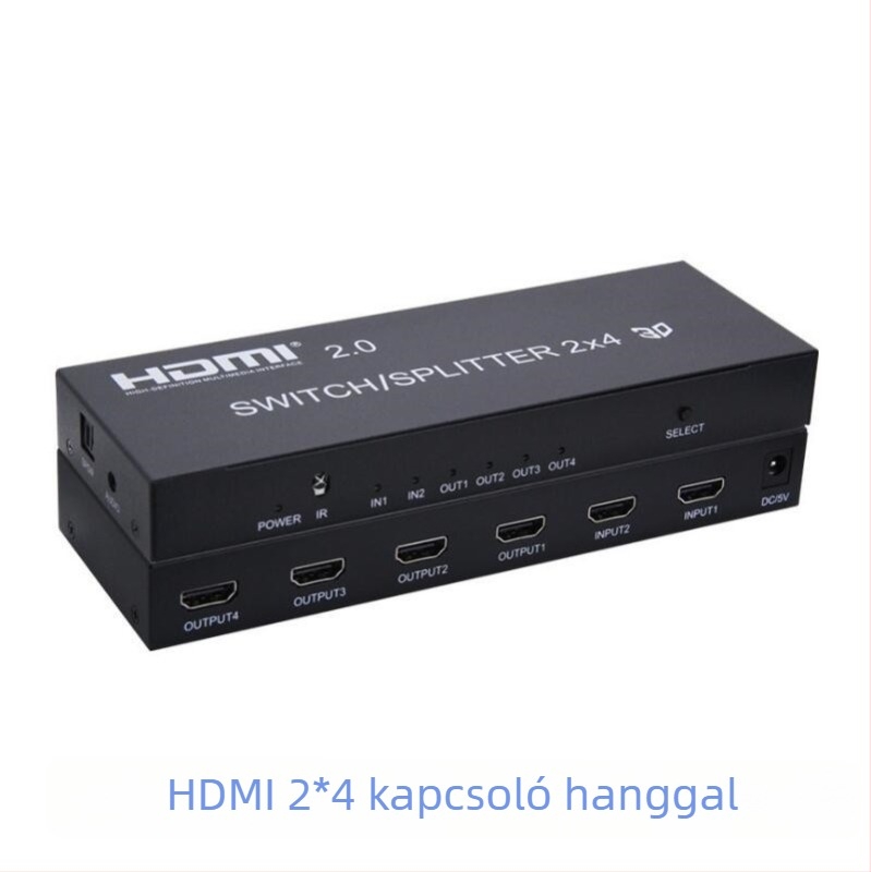 HDMI mátrix kapcsoló 2 bemenet 4 kimenet, 4K x 2K, 3D támogatás, HDMI 2.0