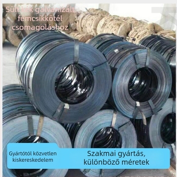 Acél csomagoló szalag, standard minőség, húzószilárdság 60 MPa, tömeg 0,8 kg, termékszám 02, nehéz csomagoláshoz