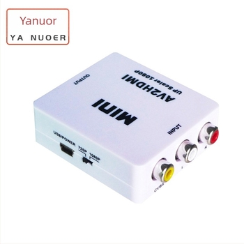 Mini AV–HDMI átalakító 1080p videó kimenettel, RCA–HDMI adapter