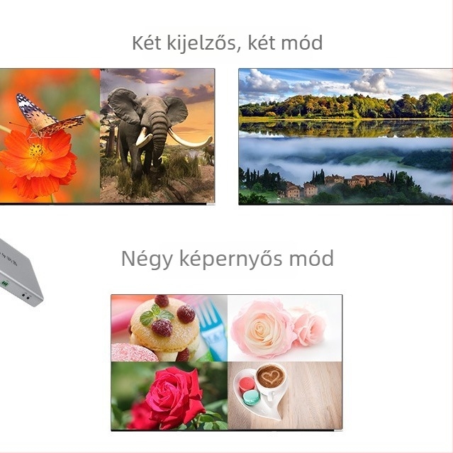 HDMI 8-in-1-out zökkenőmentes kapcsolóval és 8-portos osztóval, 1080p60, 5 m kábel, energia-menedzsment, minden rendszerrel kompatibilis