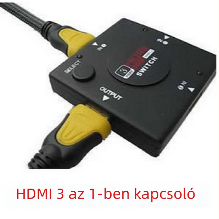 HDMI kapcsoló 3 bemenet 1 kimenet, 1080p, HDMI elosztó, energia-gazdálkodás támogatott, biztonsági megfigyeléshez