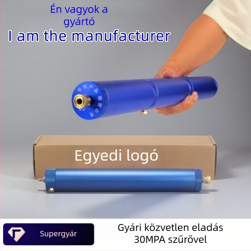 Olaj–víz szétválasztó szűrő kettős elválasztással, magasnyomású felfújó pumpához, alumínium test, ARKEN