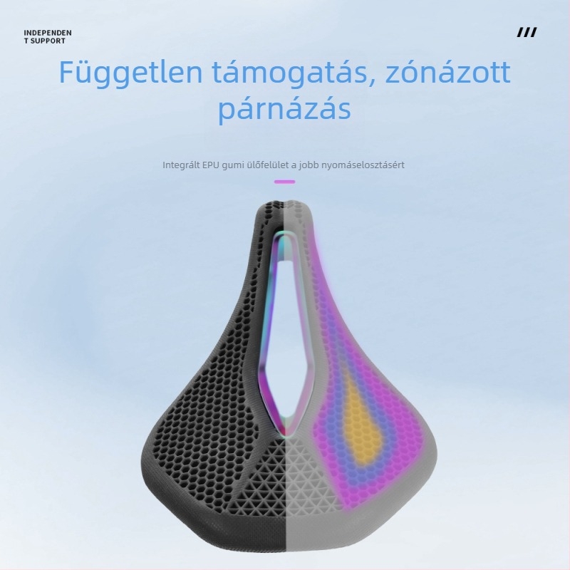 Kerékpáros nyereg üreges cellás szellőzéssel, modell 218, gumi anyagból, márka Linding