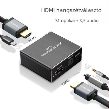 HDMI audió osztó, 4K×2K 30Hz, HDMI‑kimenet + 3,5 mm, Modell YH-HY20