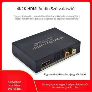HDMI hangkivonó és elosztó, 4K2K, HDMI 1.4, modell QRT-005-1