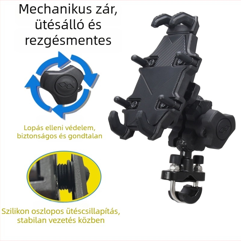 Kerékpártelefon-tartó ütésálló navigációs tartó, műanyag, általános stílus, testreszabható