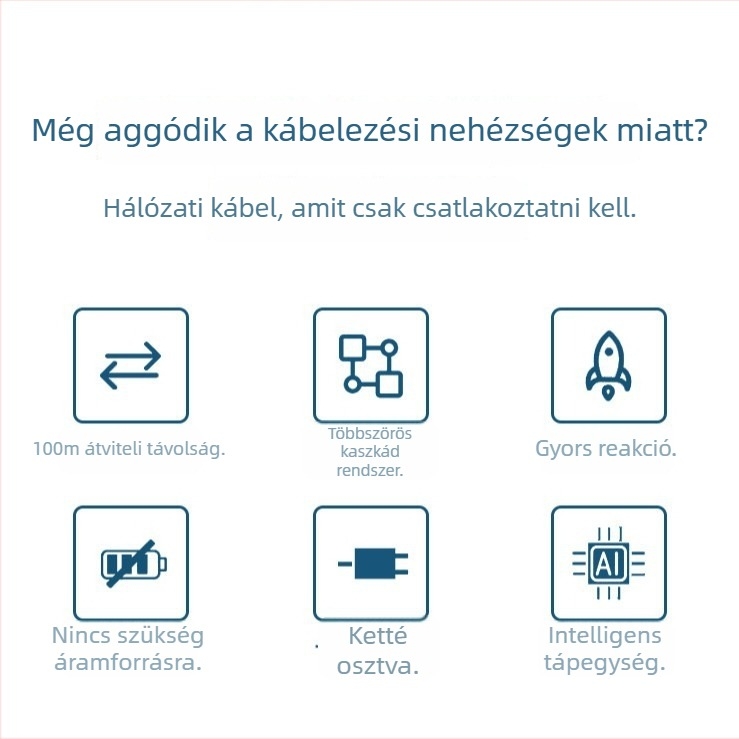 POE ismétlő Ethernethez, Cat5 kábel, 100 m hatótáv, 100 Mbps, 45–57 V