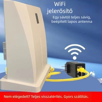 Kültéri vízálló Wi‑Fi erősítő és jelismétlő (SGR-W520-N78a) — 802.11n, 500 m hatótávolság, 15V/1A tápegység, Cat5 hálózati backhaul