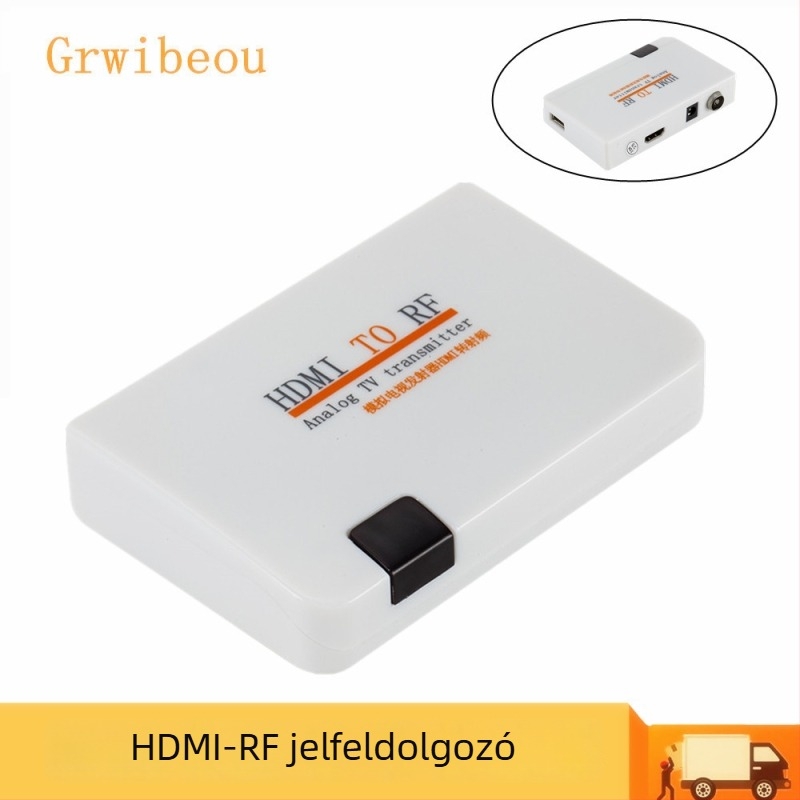 GRWIBEOU HDMI–RF adapter, 1080p, 0,12 m hosszú kábel, energia-gazdálkodás támogatott, távoli ébresztés nem támogatott