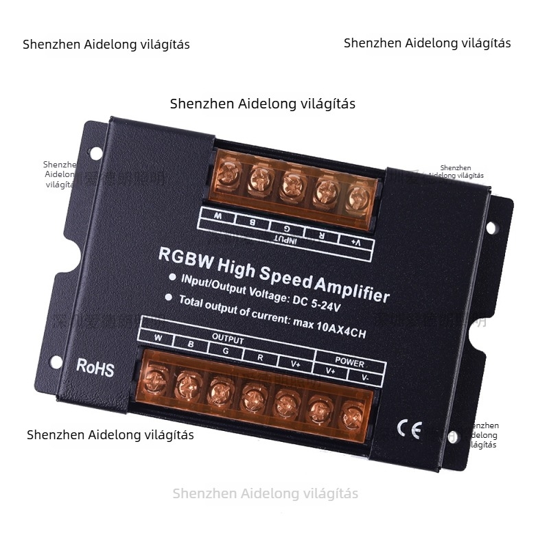 RGBWW LED-szalag ismétlő és erősítő (5-24V; Működési mód: Szinkronizáció; Jel mód: PWM; Interfész: Terminálok; IP20)