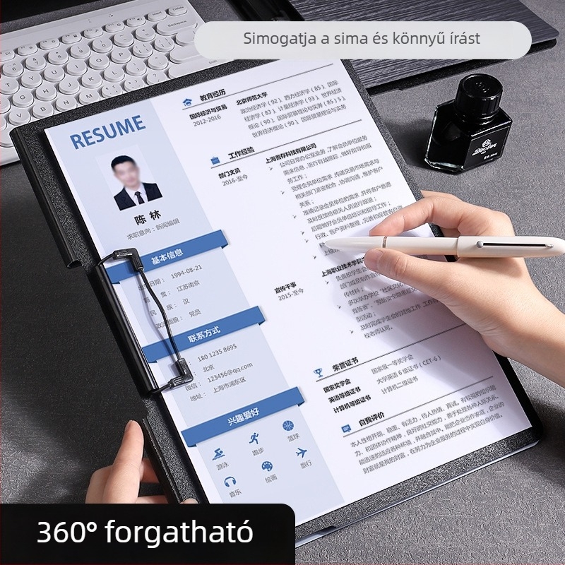 Klipboard többfunkciós információs mappa, PP anyag, egyetlen klipsz, testreszabható, modell Xx-ckbj, Yoshi márka