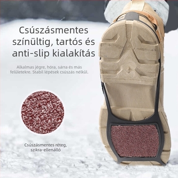 TPE-anyagú csúszásgátló cipővédők téli használatra, 100 pár dobozban, Kínában gyártva