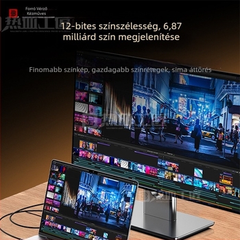 USB-C–ról HDMI-re adapter kábel Dx13, 4K, Windows 7 támogatott, audió kábel