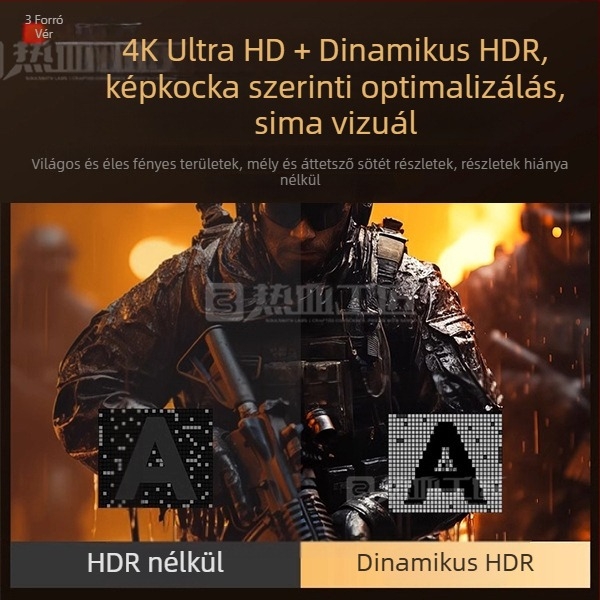 USB-C–ról HDMI-re adapter kábel Dx13, 4K, Windows 7 támogatott, audió kábel