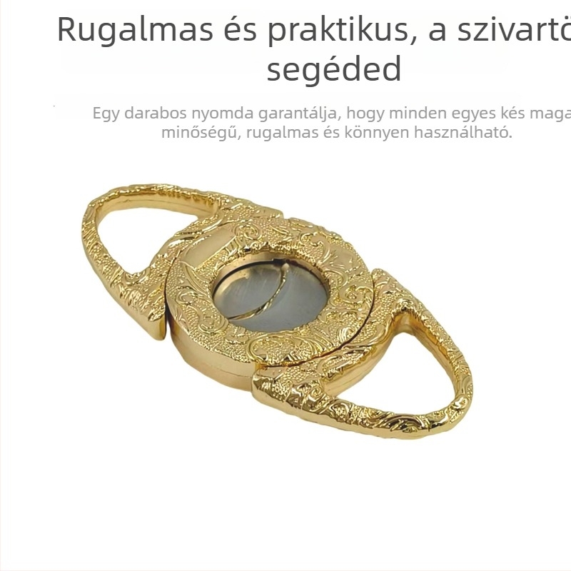 Szivarvágó, rozsdamentes acél, kézzel készített, fém gravírozás, testre szabható, professzionális szint