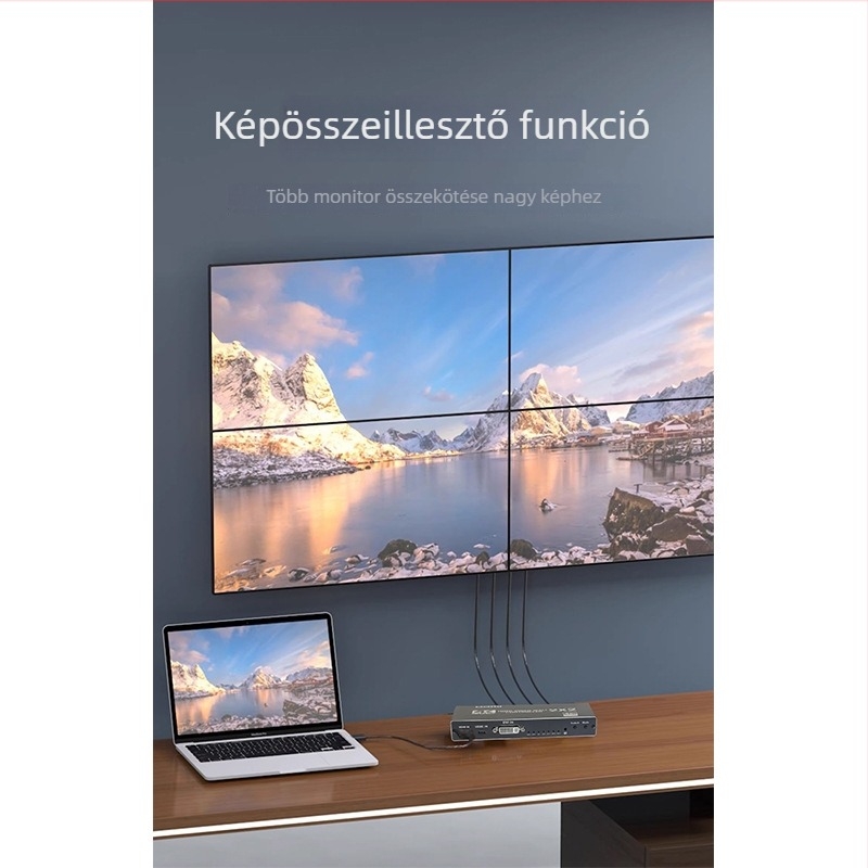Oxygen OZJP3 HDMI splicing processzor — 1 bemenet, 4 kimenetek, 4K/1080p, energia-gazdálkodás