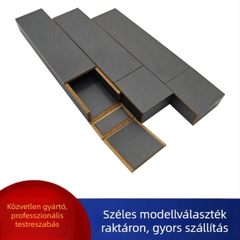 Fiberboard tömjén doboz EVA béléssel, modell QF-035, forró ezüst logónyomtatással, testre szabható logó