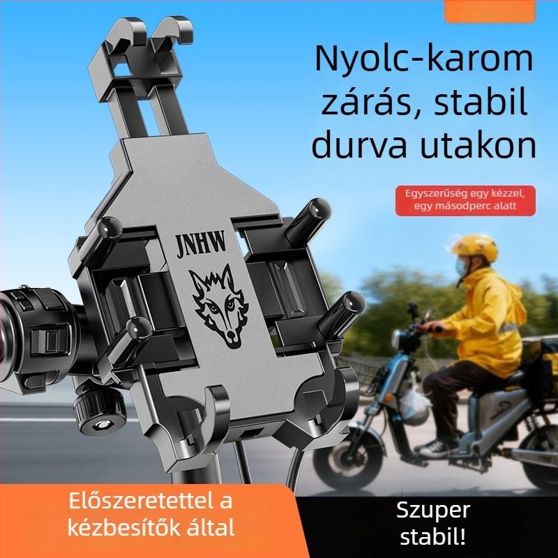 Univerzális telefontartó elektromos kerékpárhoz, ütésálló rögzítés, push-pull rögzítés, műanyagból, testreszabható