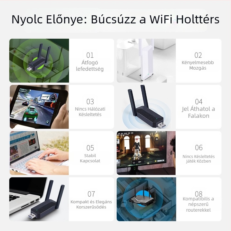 Vezeték nélküli AP USB ismétlő otthoni útválasztáshoz, 802.11n, 300m, CAT5e árnyékolt kábel, relé távolság 0,02, 110–220V