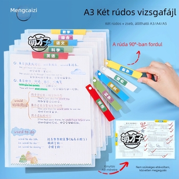 A3-as dokumentumklips, műanyag, egylip kivitel, szorító mérete 1