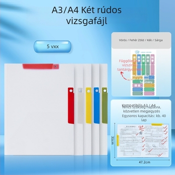 A3-as dokumentumklips, műanyag, egylip kivitel, szorító mérete 1