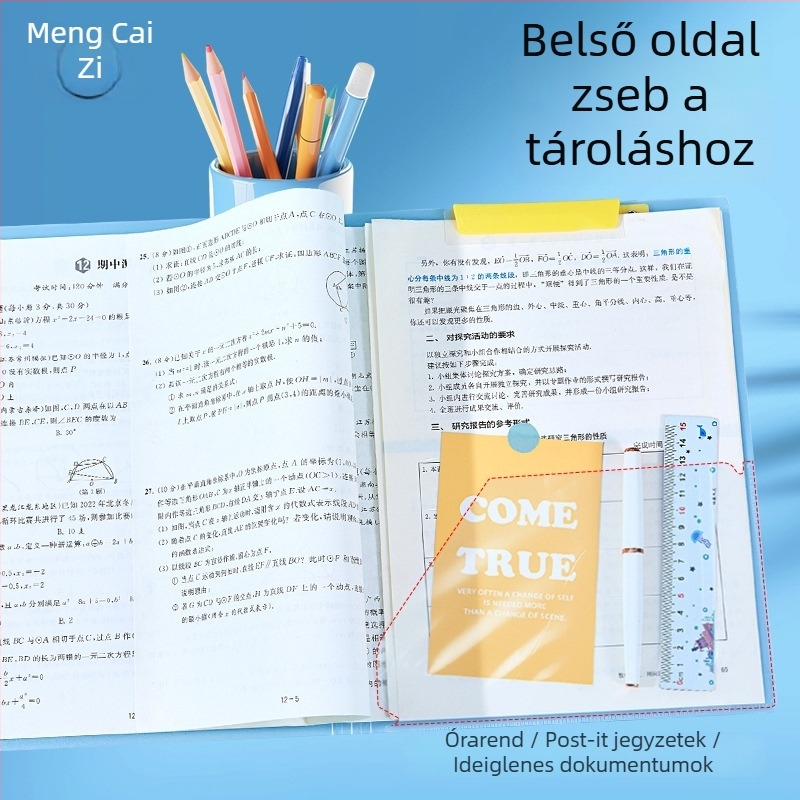 A3-as dokumentumklips, műanyag, egylip kivitel, szorító mérete 1