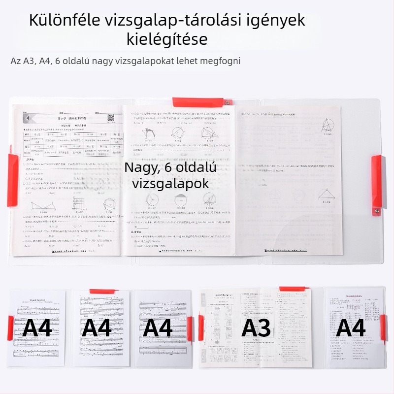 A3-as dokumentumklips, műanyag, egylip kivitel, szorító mérete 1
