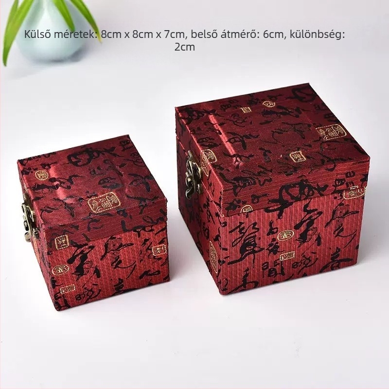 Fából készült ajándékdoboz, kínai stílus, nyomtatott kivitelezés
