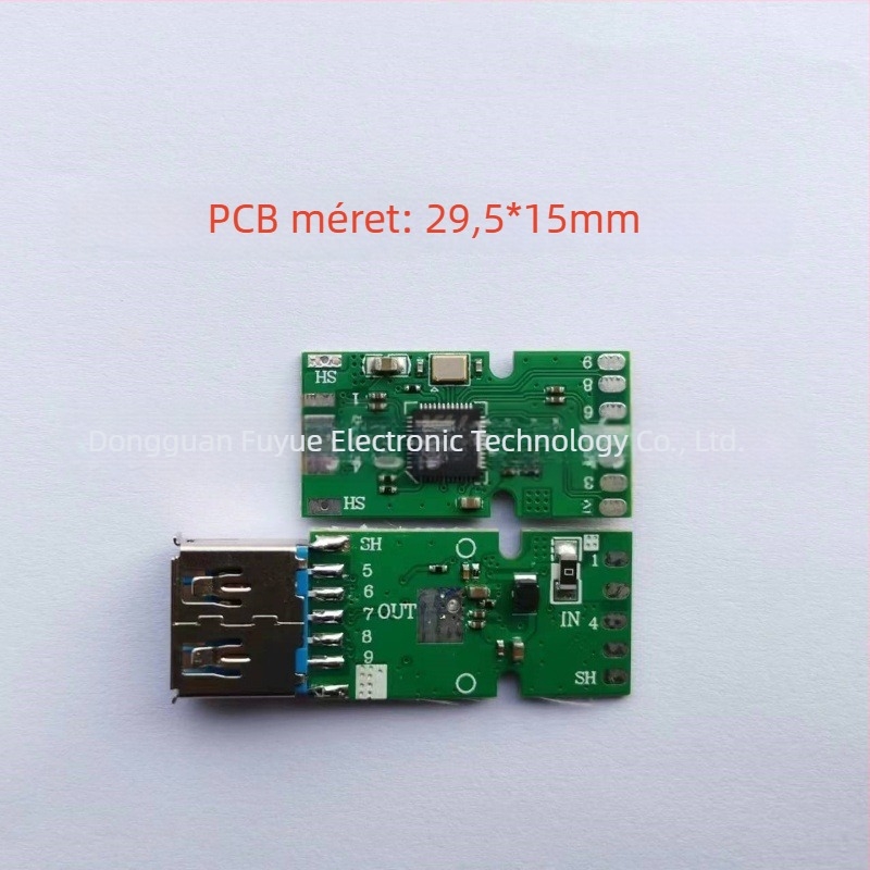 USB 3.0 PCBA tábla jelátvitel-erősítésre, modell Fy-ada02; USB 3.0 bővítés női csatlakozó nélkül; átviteli sebesség 4 G/s; tápegység 5 V/100 mA; alkalmazás: számítógép / 3C digitális elektronika