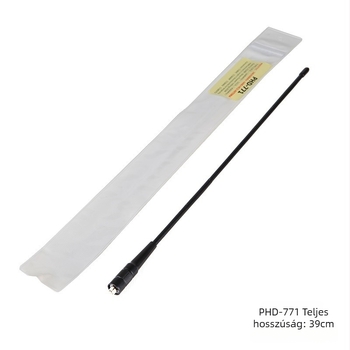 Nagy nyereségű és vízálló kivitelű antenna, elméleti hatótáv 1,5–3 km