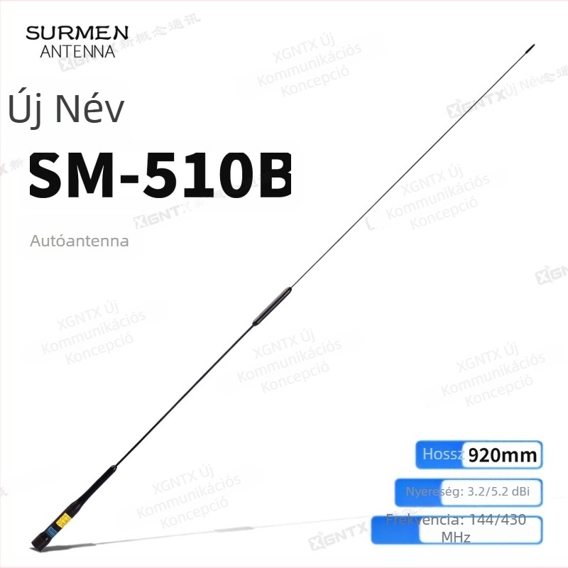 Járműre szerelt kettős szegmensű antenna SM-510B - 3.2/5.2 dBi - 50W