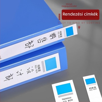 Összecsukható A4-es fájlbox, PVC anyagú, logóval