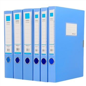 Összecsukható A4-es fájlbox, PVC anyagú, logóval