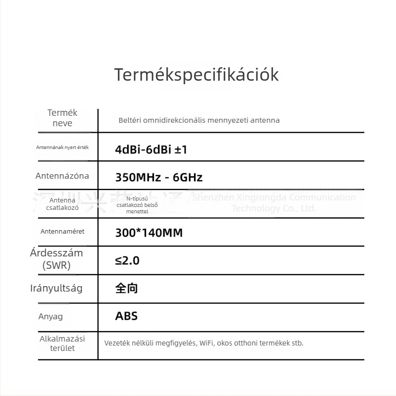 4G/5G jelerősítő antenna, beltéri omnidirekcionális mennyezeti antenna, 300-6000 MHz, nagy nyereség