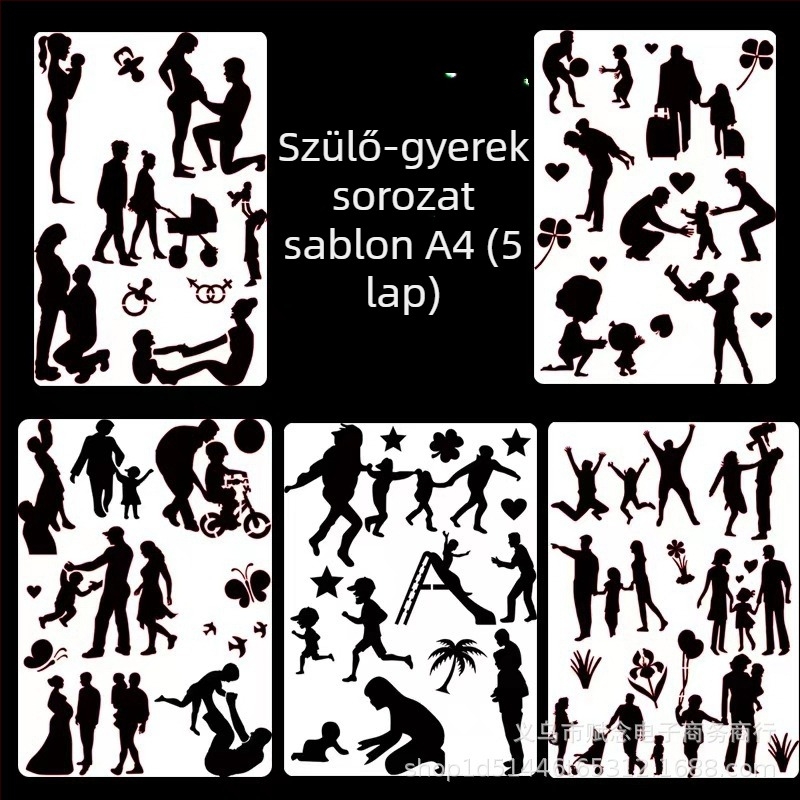 DIY A4-es Gyermekeknek Poster Sablon Hézagolt Festéshez a Falra — Állat- és Növénymotívumok (Műanyag; Márka: Egyéb; IP: Nem; Import: Nem)