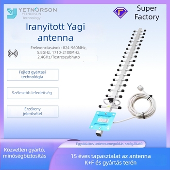 Yagi antenna, külső, nagy nyereségű, teljes sáv 698–2700 MHz, jel-erősítés